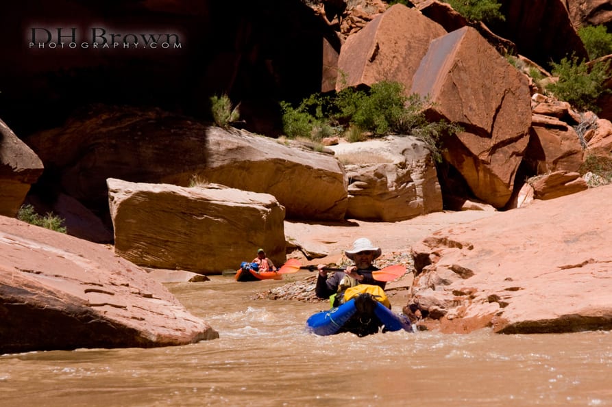 Boulder navigation is a huge part of the lower section of the canyon.