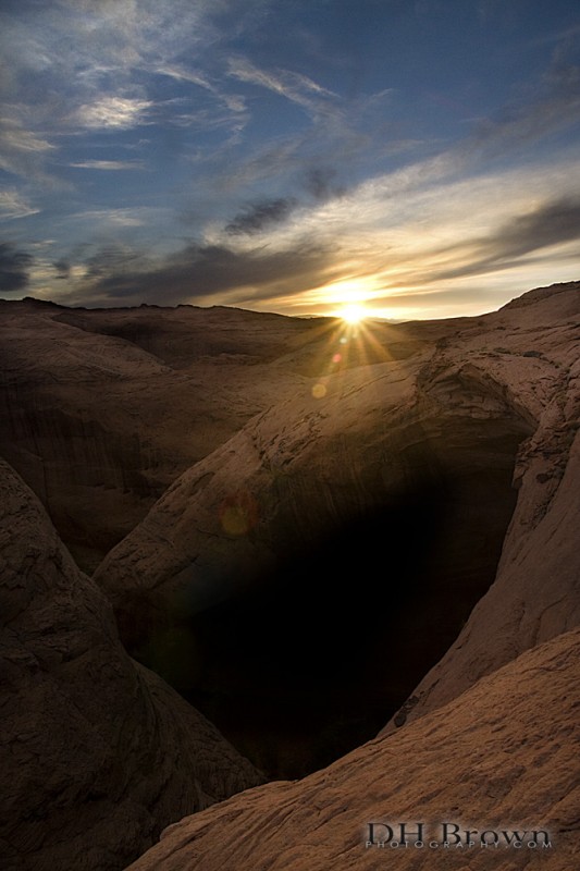 Getting out of the canyon can provide some amazing sunsets, especially from above Jacob Hamlin Arch.